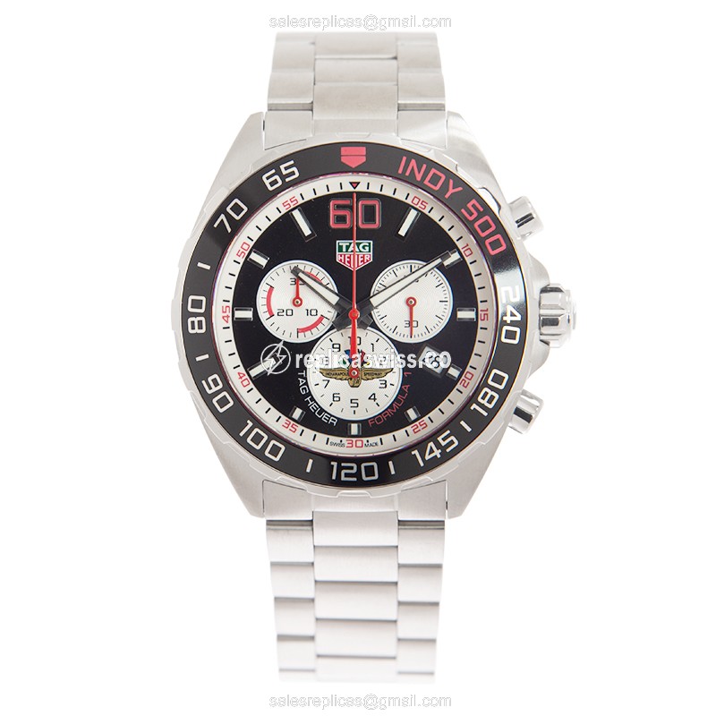Tag Heuer Formula 1 Quartz - Black Dial - Silver Steel - Clasp - 40mm - View 2
