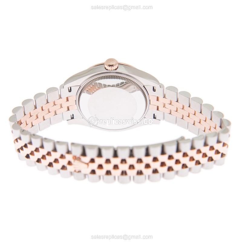 Rolex DATEJUST Replica - Automatic - Rose Gold & Steel - Gray Dial - View 4