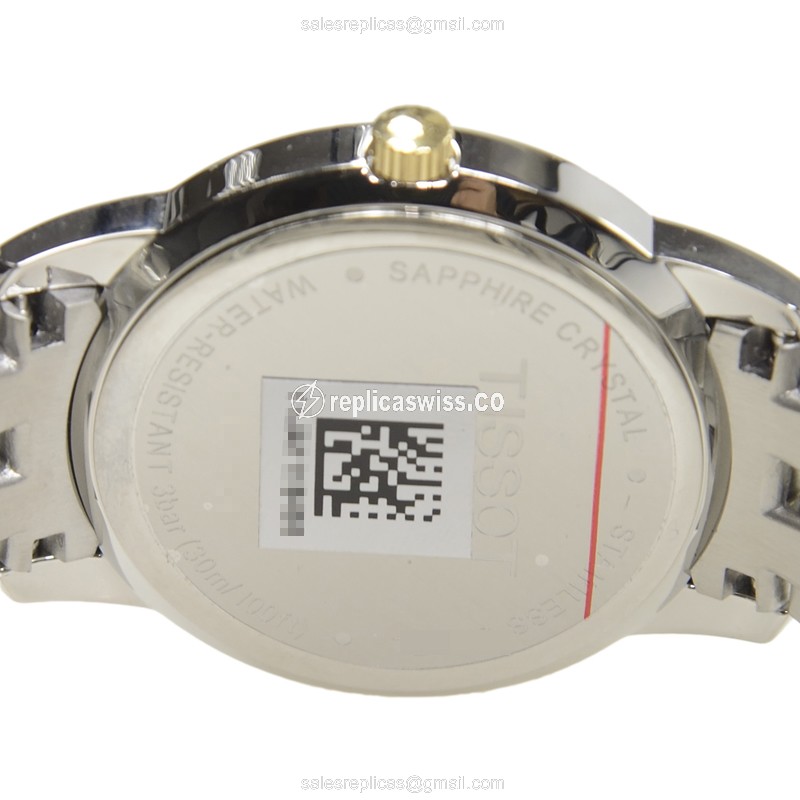Rolex T-Classic Quartz - Black Dial - Steel Case - Silver Strap - Clasp - View 4