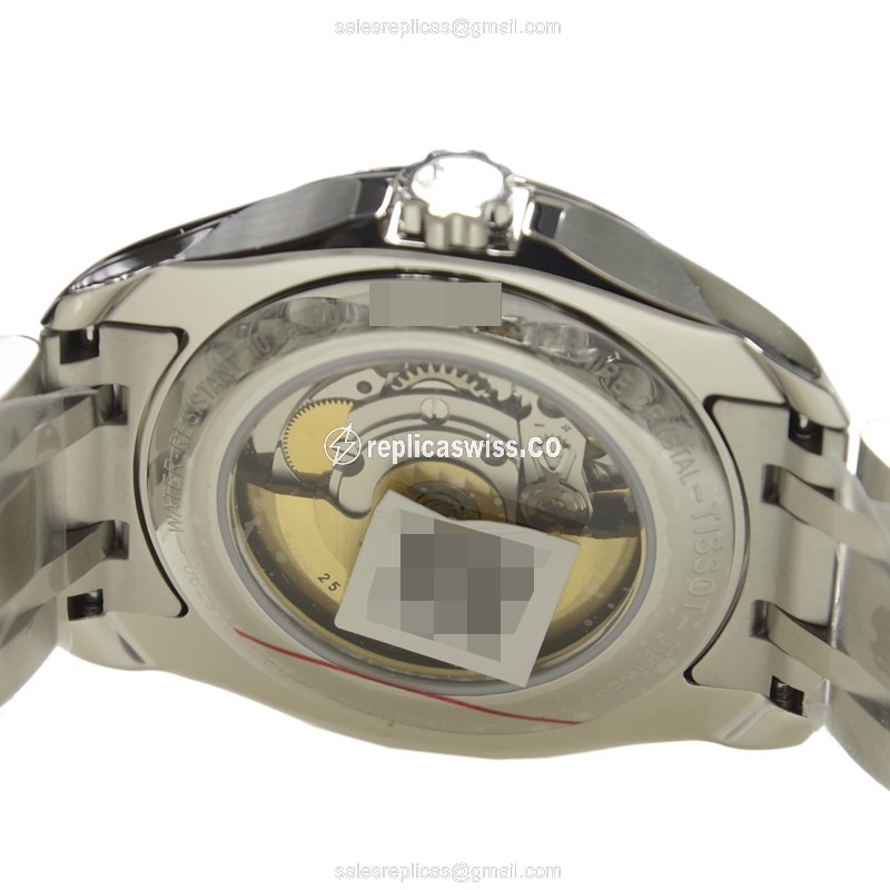 Automatic Tissot T-CLASSIC Replica - Black Dial - Steel Case & Band - View 4