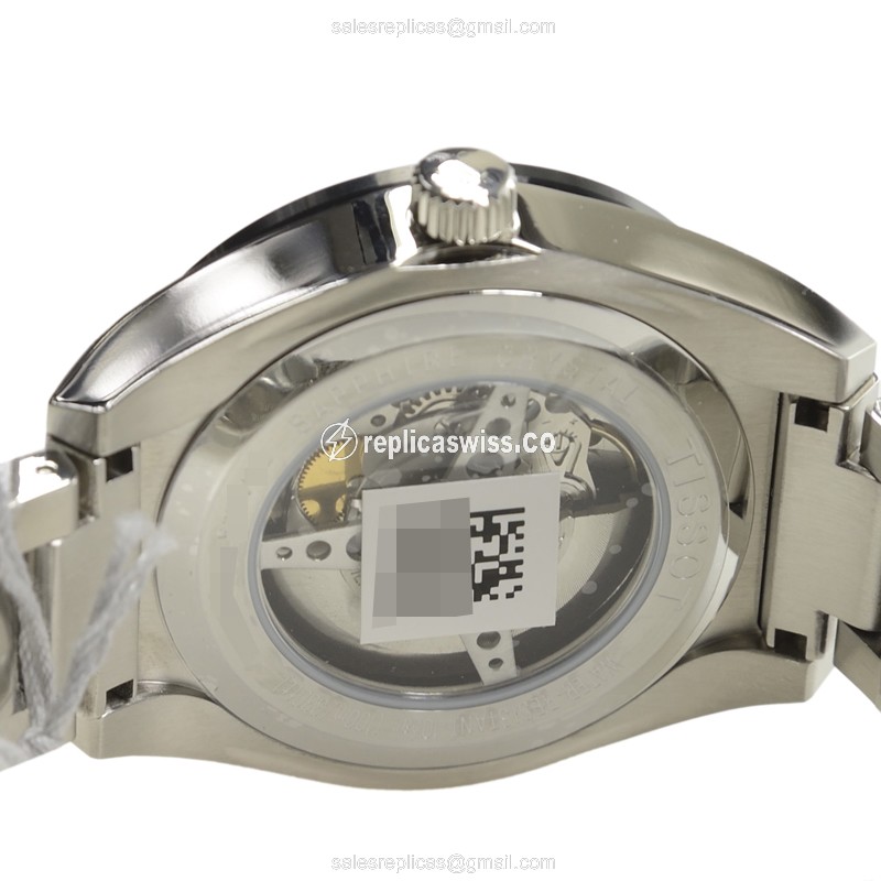 Tissot T-SPORT Automatic - Black Dial - Silver Steel - Clasp - 40mm Replica Watch - View 4