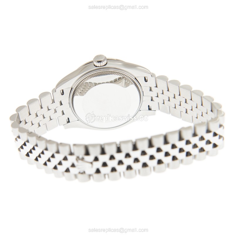 Rolex Datejust Replica - Automatic - White Gold & Steel - Pink Dial - View 4