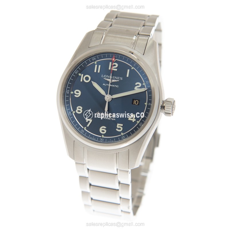 Longines Spirit Replica - Automatic - Steel Case - Blue Dial, Silver Clasp - View 3