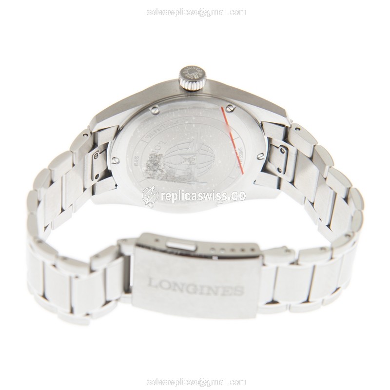Longines Spirit Replica - Automatic - Steel Case - Black Dial, Silver Strap - View 4