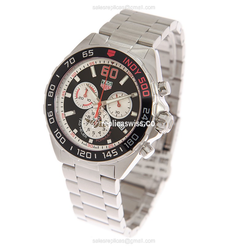 Tag Heuer Formula 1 Quartz - Black Dial - Silver Steel - Clasp - 40mm - View 3