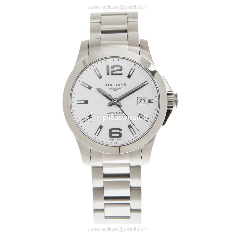 Longines Conquest Replica - Automatic - Steel - White Dial - View 2