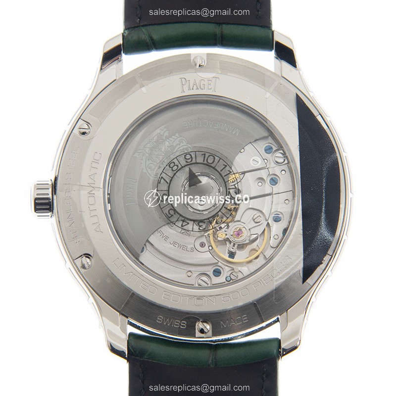Piaget Polo Automatic - Green Dial - Steel Case - Green Alligator Strap - View 3