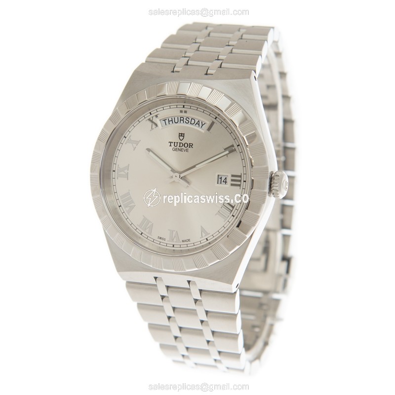 Tudor Royal Replica - Automatic Watch - Steel - Silver Dial - View 3