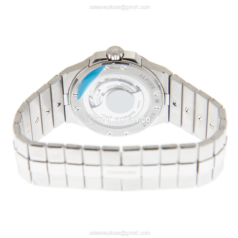 Chopard Alpine Eagle Small Replica - Automatic - Blue Dial - Silver Steel Band - View 4