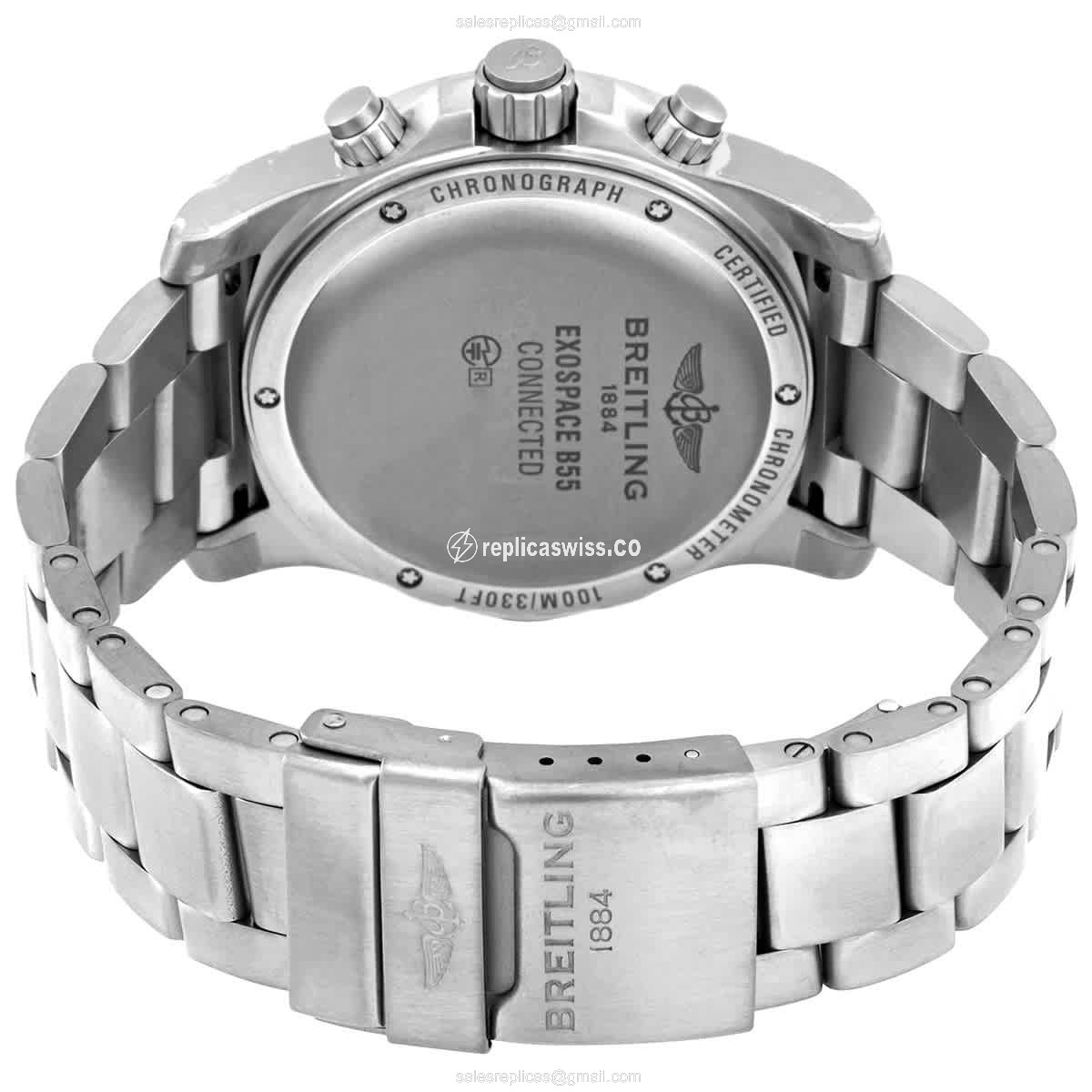 Breitling EB5510H11B1E1 Replica - Quartz - Titanium Case - Black Dial, Silver Strap - View 3