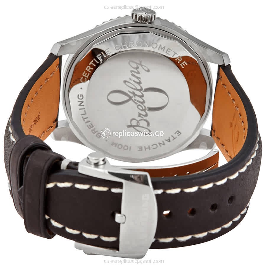 Breitling AVIATOR 8 Replica - Automatic - Black Dial - Leather Strap - Buckle Clasp - View 3