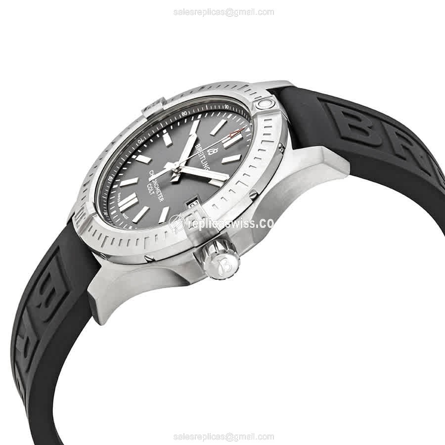 Breitling Chronomat B01 Replica - Auto - Gray - Rubber - View 2