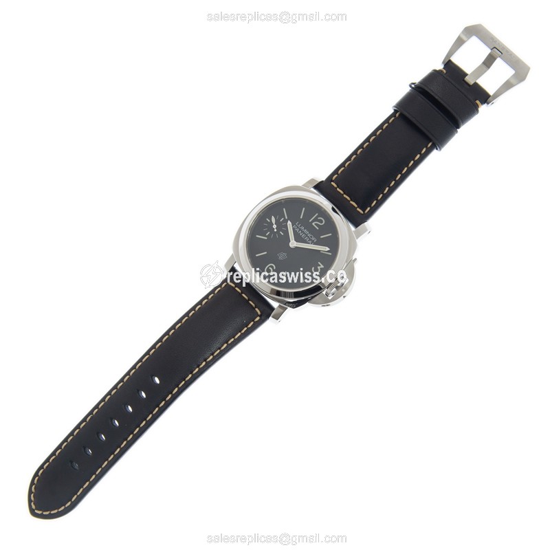 Panerai PAM01084 Replica - Manual - Stainless Steel - Black Dial - Leather Strap - Buckle Clasp - View 2