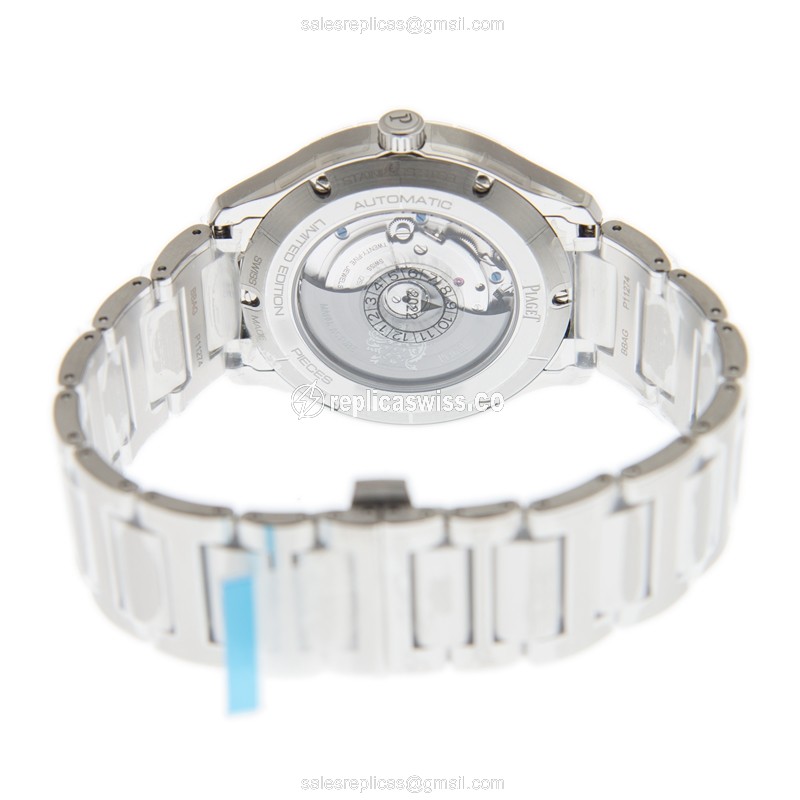 Piaget Polo Replica - Automatic - Green Dial - Steel Case - Silver Band - View 4