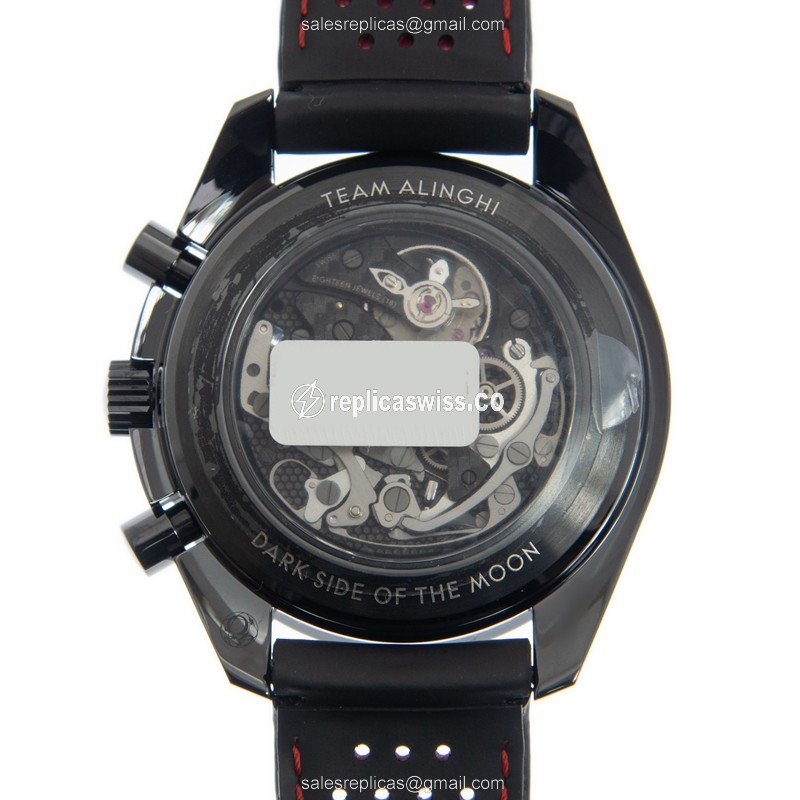 Omega Speedmaster Replica - Automatic - Ceramic Case - Black Dial - Leather Strap - Buckle Clasp - View 3