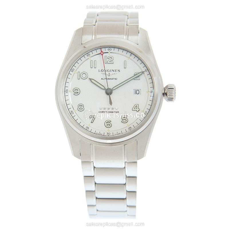 Longines Spirit Replica Watch - Auto - Steel - Silver - View 2