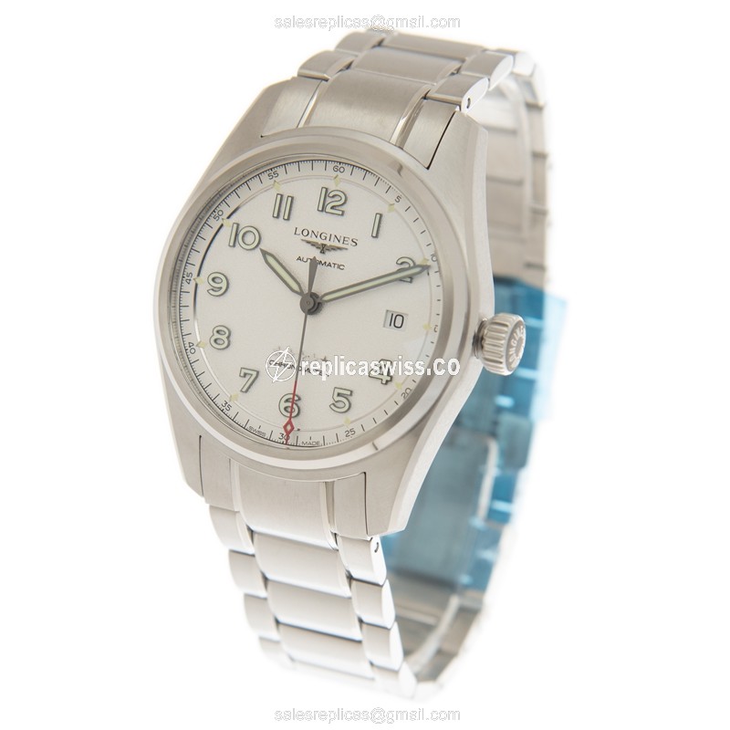 Longines Spirit Replica Watch - Auto - Steel - Silver - View 3