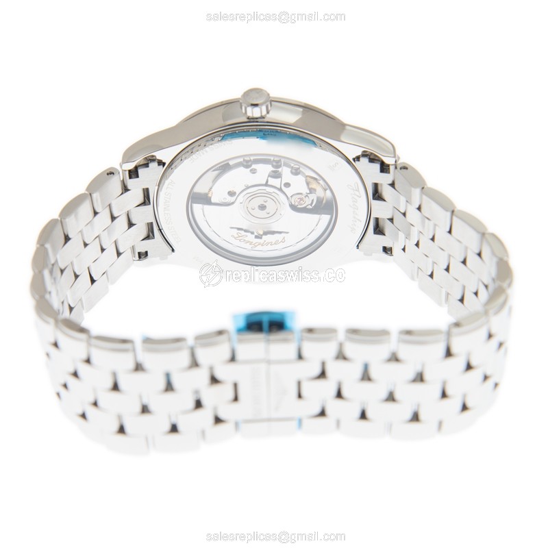 Longines L4.984.4.21.6 Flagship - Automatic - Steel Case - White Dial, Silver Clasp - View 4