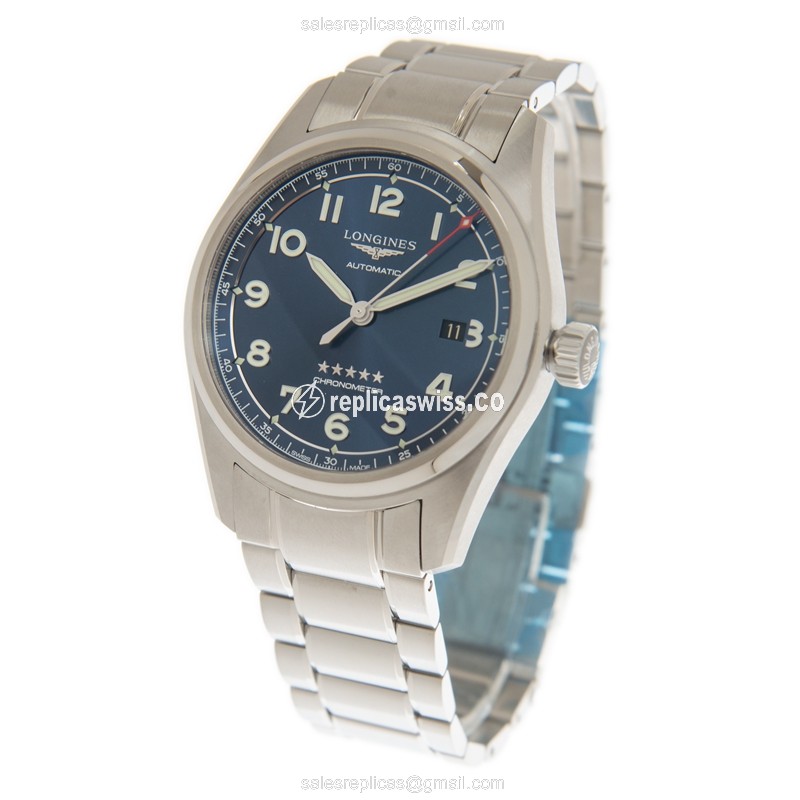 Longines Spirit Replica - Automatic - Blue Dial on Steel Strap - View 3