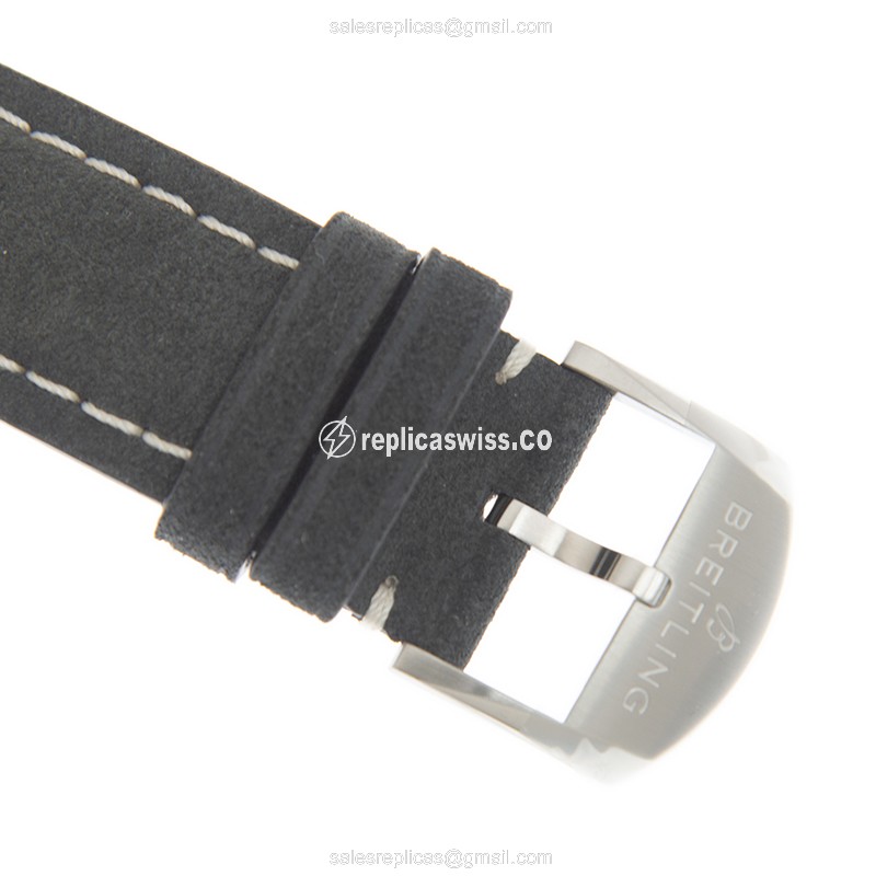 Breitling Premier AB0118221G1X2 - Automatic - Stainless Steel - White Dial - Leather Grey Strap - View 4