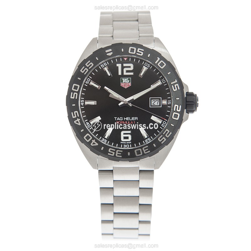 Formula 1 Tag Heuer WAZ1110.BA0875 Quartz - Black Dial - Silver Steel - Clasp - View 2
