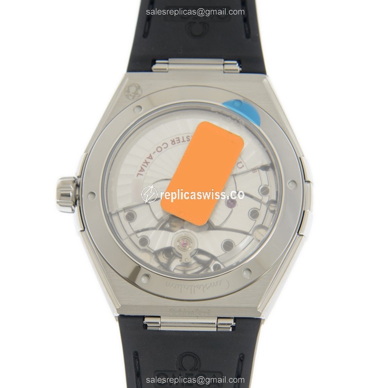 Omega Constellation Replica - Automatic - Steel - Black Dial - Leather Strap - Black Clasp - View 3