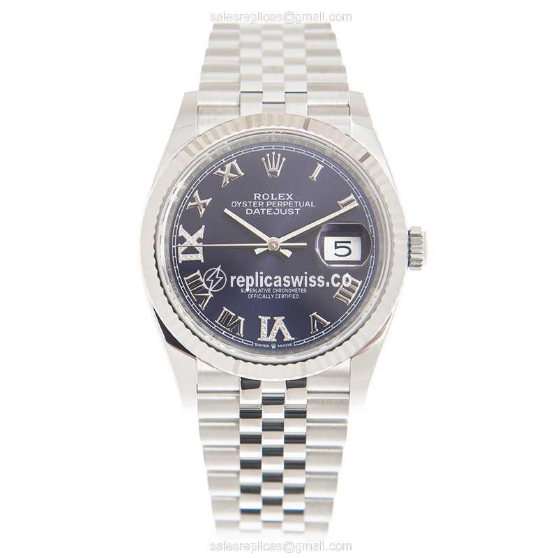 Rolex Datejust Replica - Automatic - Steel - Purple Dial - 36mm - View 2