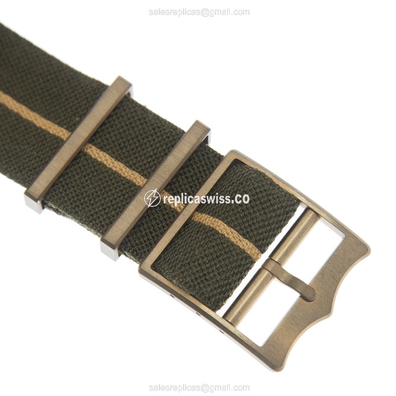 Black Bay Bronze Tudor Replica - Automatic - Bronze Case - Brown Dial - Canvas Green Strap - View 4
