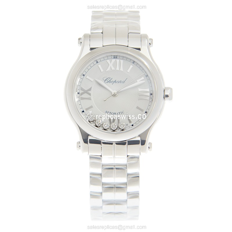 Chopard Happy Sport Automatic - Steel Case - Silver Dial - Steel Band - View 2