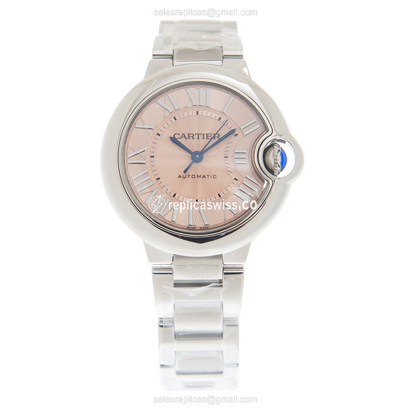 Cartier Ballon Bleu Replica - Automatic - Steel - Pink Dial - View 2