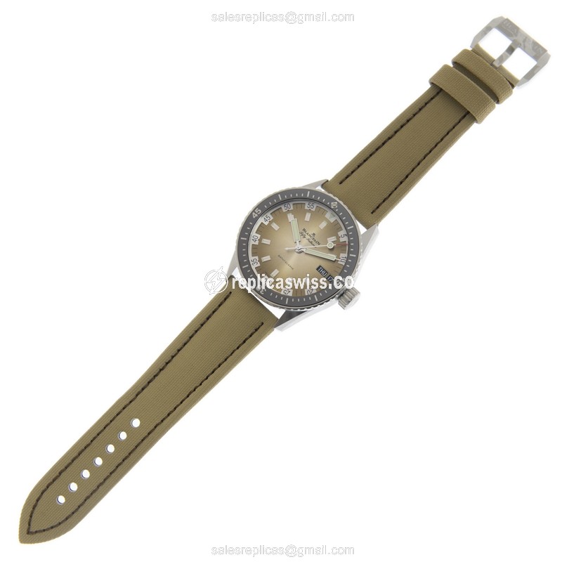 Blancpain 5052-1146-E52A Replica - Automatic - Steel Case - Brown Dial - Canvas Strap - View 2