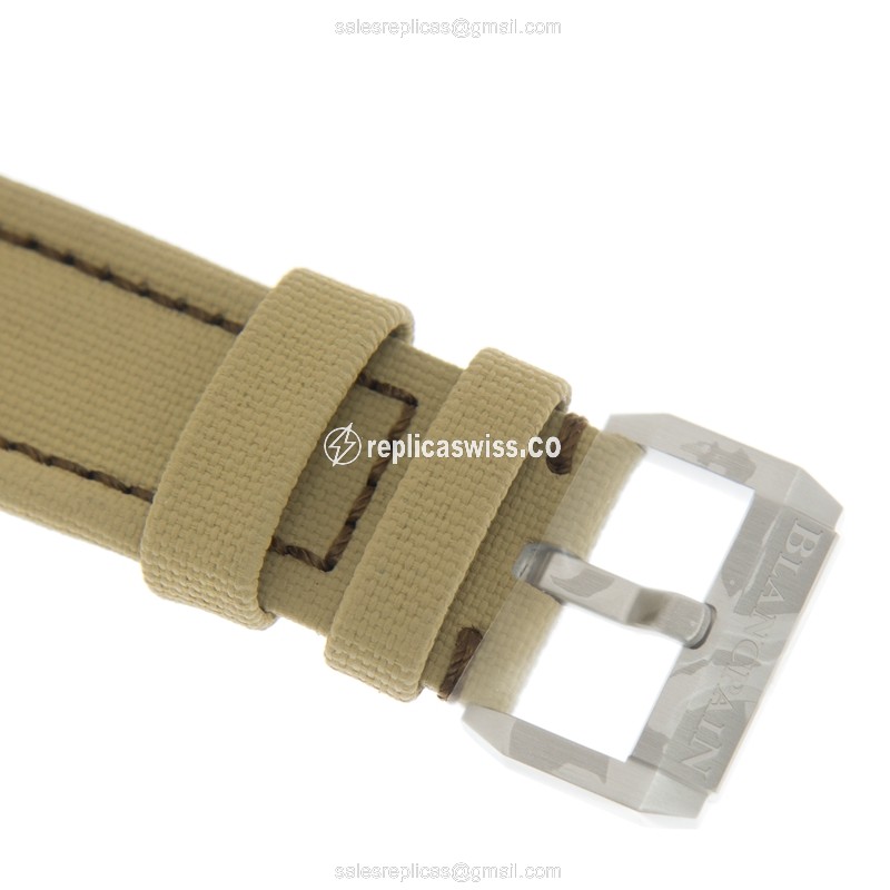 Blancpain 5052-1146-E52A Replica - Automatic - Steel Case - Brown Dial - Canvas Strap - View 4