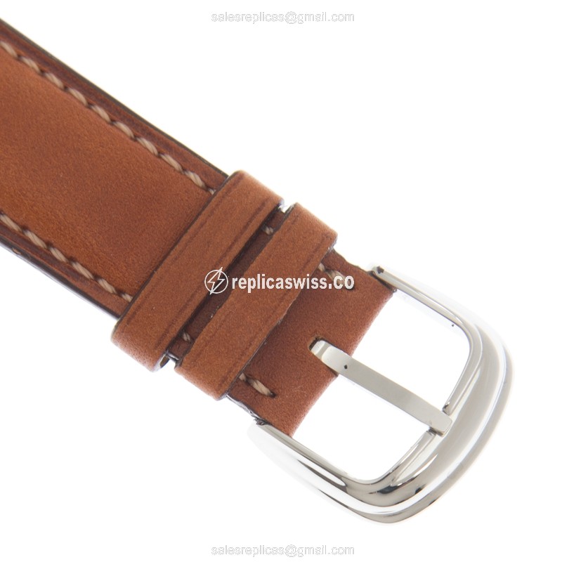 Franck Muller 6850 M C Replica - Automatic - Steel - Black - Brown Leather - Buckle - View 4