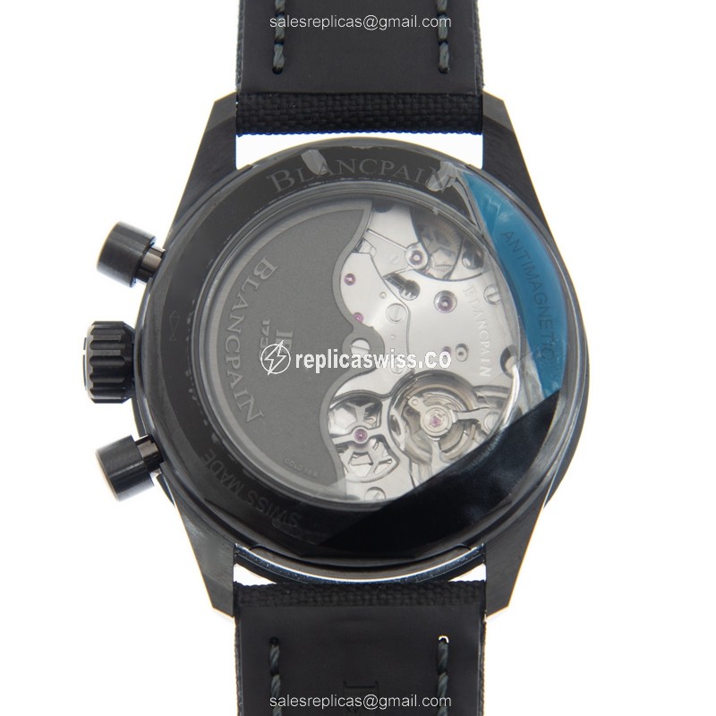 Blancpain 5200-0153-B52A Replica - Automatic - Green Dial - Steel Case - Black Canvas Strap - View 3