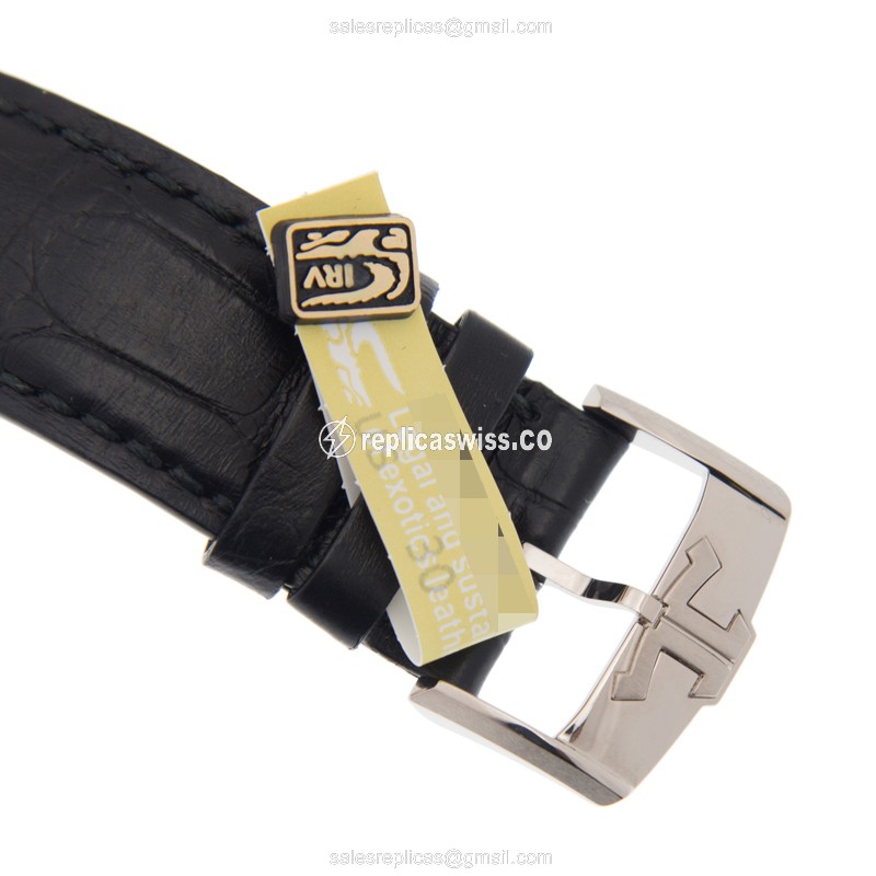 Jaeger-Lecoultre Q6063540 DUO - Manual Wind - 18kt Gold - Silver Dial - Leather Black Strap - View 4
