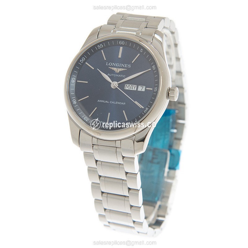 Longines L2.910.4.92.6 Replica - Automatic - Steel Case - Blue Dial - View 3