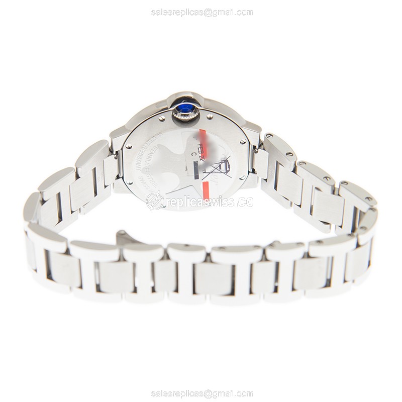 Cartier Ballon Bleu Replica - Quartz - Stainless Steel - Silver Dial - Steel Strap - View 4