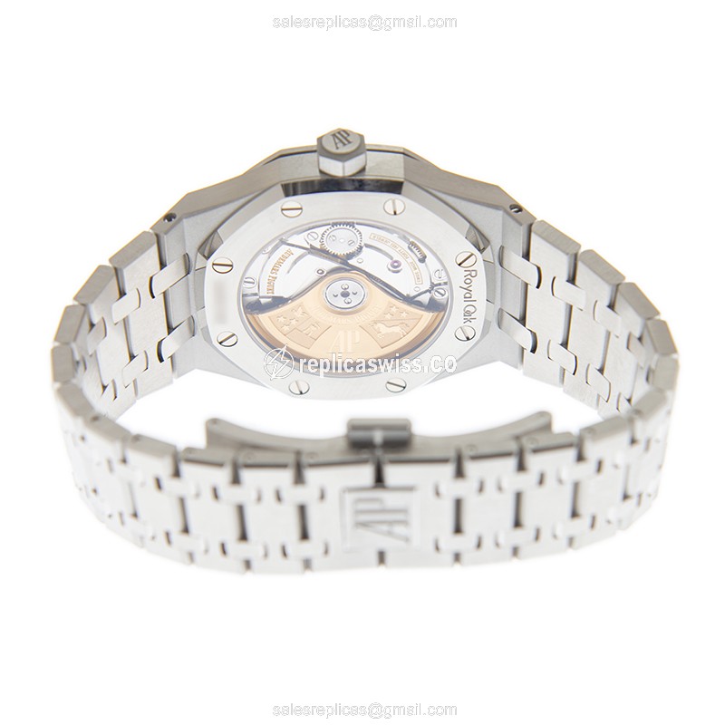Royal Oak Replica - AP 15451ST.ZZ.1256ST.01 - Automatic - Diamond-Set - Black Dial - Silver Steel - View 4