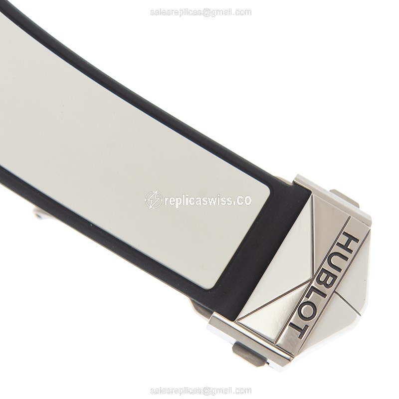 Hublot Big Bang Replica - Automatic - Titanium Case - White Dial - Rubber Strap - View 4