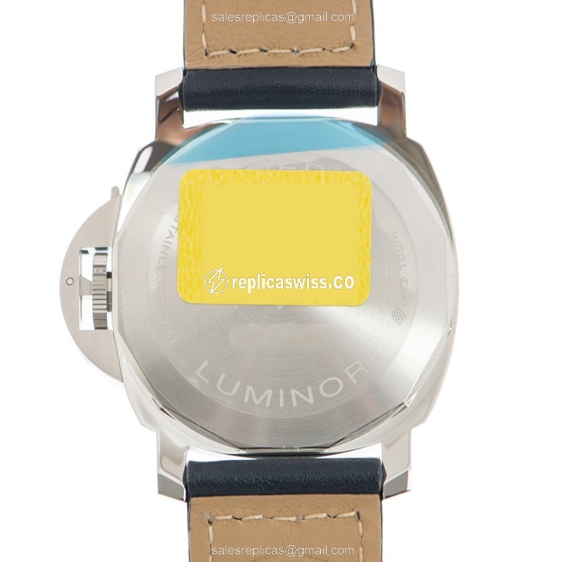Panerai PAM01085 Replica - Manual - Stainless Steel - Blue Dial - Leather Blue Strap - View 3