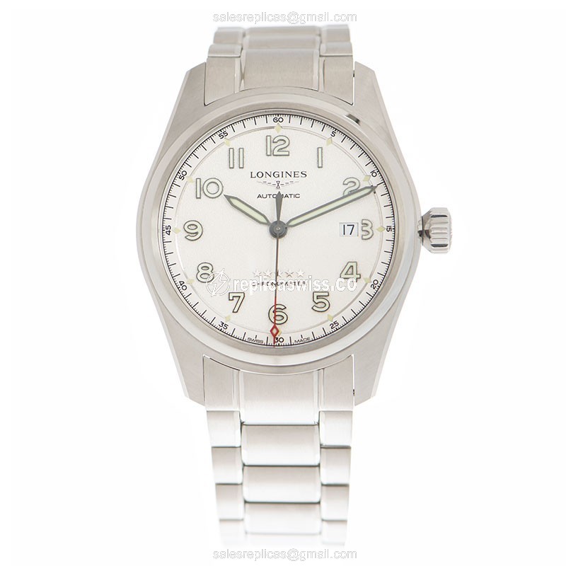 Longines L3.811.4.73.6 Spirit - Stainless Steel - Automatic - Silver Dial on Steel Strap - View 2