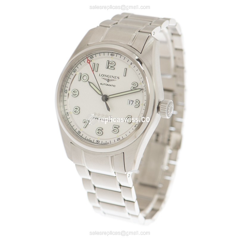 Longines L3.811.4.73.6 Spirit - Stainless Steel - Automatic - Silver Dial on Steel Strap - View 3