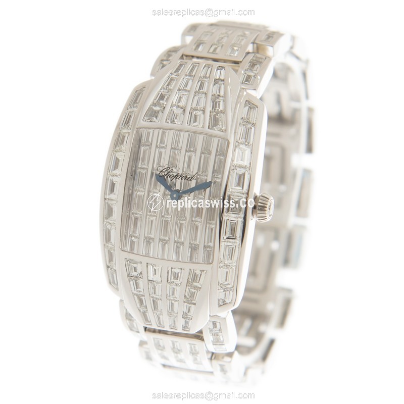 Chopard 419404-1109 Replica - Automatic - 18kt White Gold - Diamond Dial - Silver Clasp - View 3
