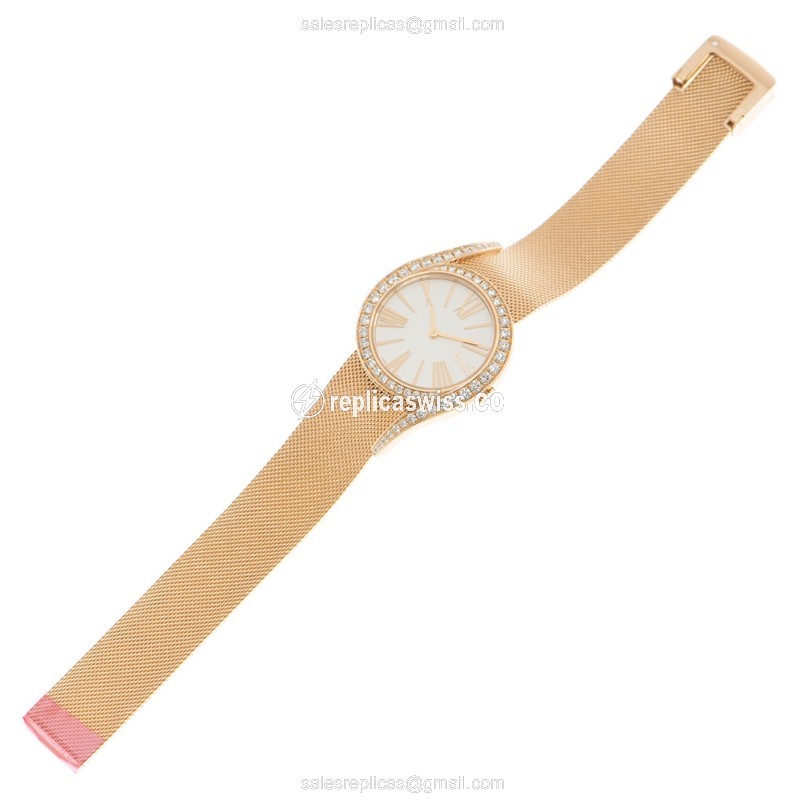 Piaget LIMELIGHT GALA Replica - Automatic 18kt Rose Gold & Diamonds - White Dial - View 2