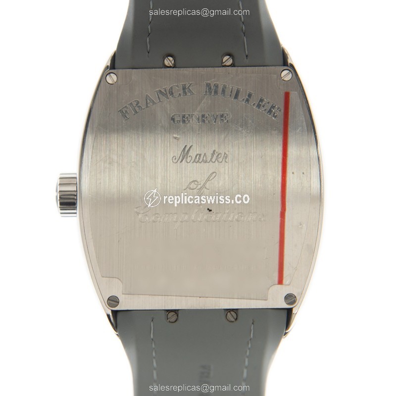 Franck Muller V45 MB SC DT Vanguard - Automatic - Steel Case, Gray Dial, Blue Leather Strap - View 3