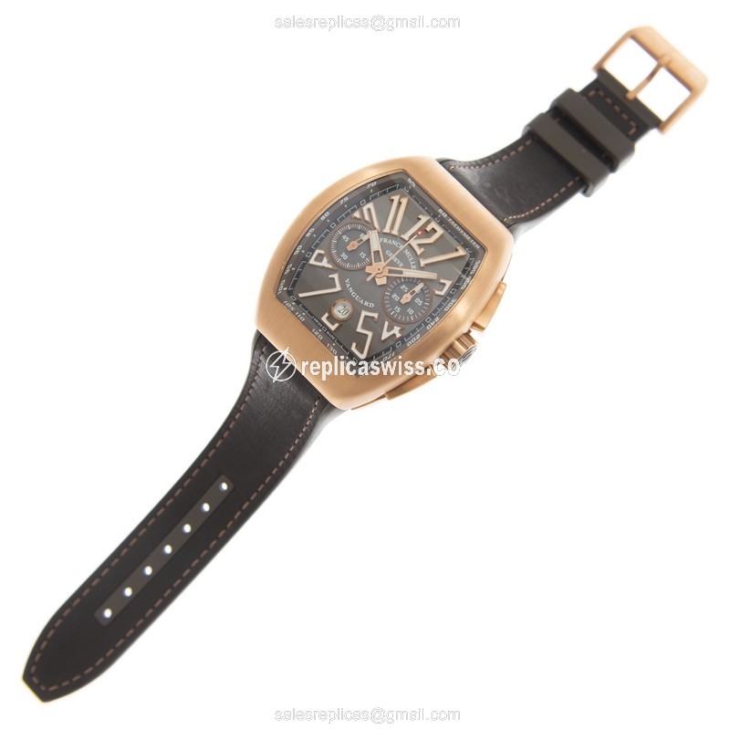 Franck Muller V 45 CC DT5N.BR TT Vanguard - 18kt Rose Gold - Gray Dial - Automatic - Buckle Clasp - View 2