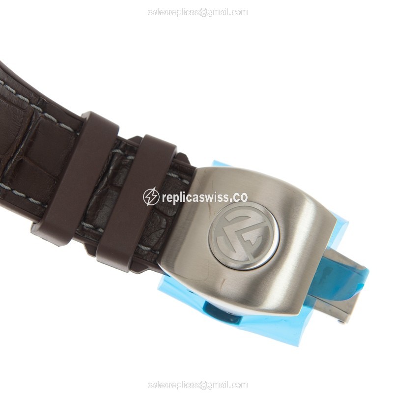 Franck Muller V45 SC DTAC.BR.BN Vanguard - Auto - Brown Dial - Leather Brown Strap - View 4