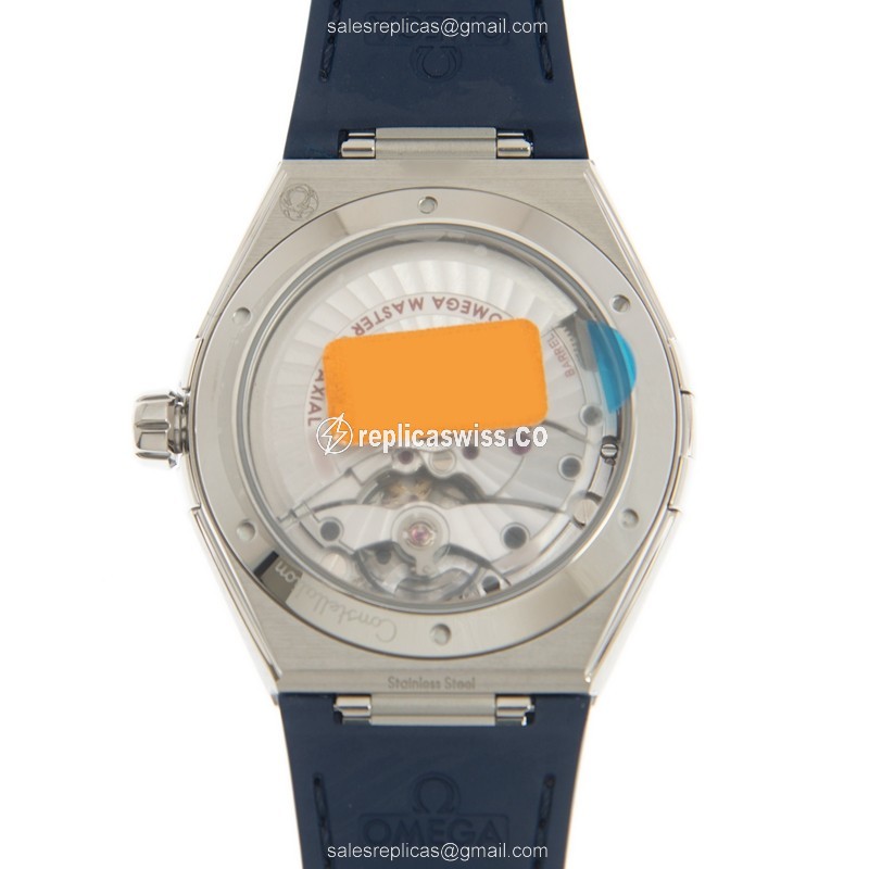 Omega Constellation Replica - Automatic - Steel Case - Blue Dial - Blue Leather Strap - View 3