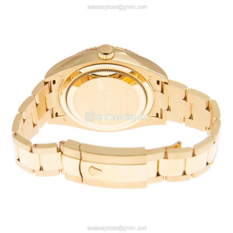 Rolex Sky-Dweller Replica - Automatic - 18kt Gold - White Dial - Gold Strap - View 4
