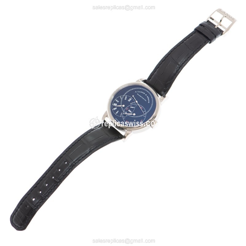 A Lange & Sohne Richard Lange 252.029 Manual Wind - 18kt White Gold - Black Dial - Leather Strap - View 2